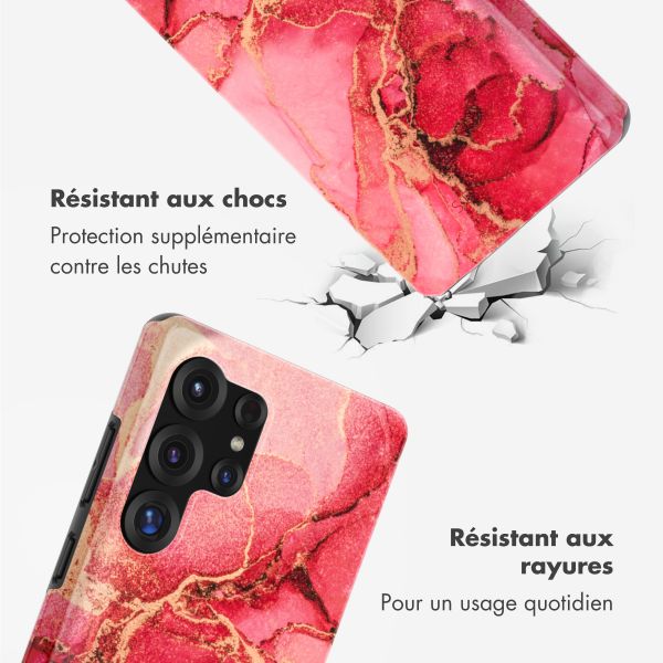 Selencia Coque arrière Vivid Samsung Galaxy S25 Ultra - Rosy Marble
