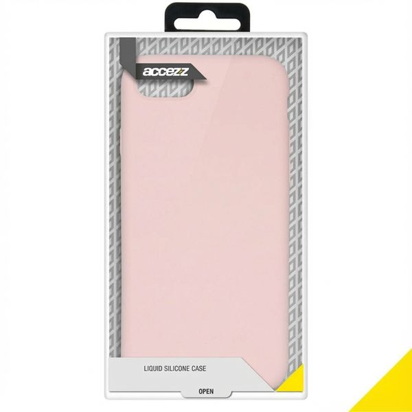 Accezz Coque Liquid Silicone Apple iPhone SE (2022 / 2020) / 8 / 7 - Rose