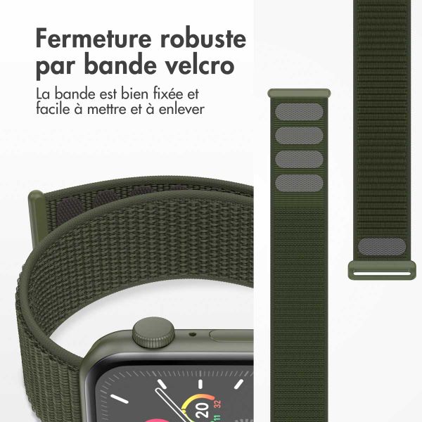 imoshion Bracelet en nylon⁺ Apple Watch Series 1 á 9 / SE (38/40/41 mm) | Series 10 (42 mm) - Army Green