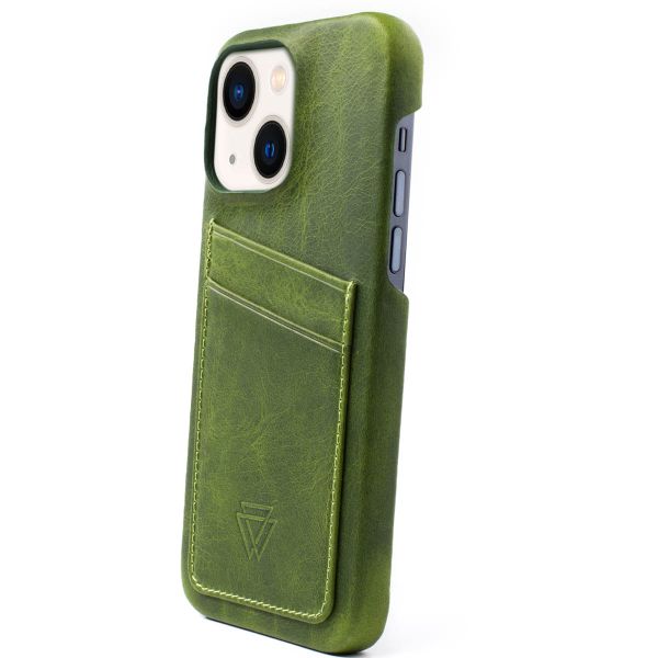 Wachikopa Coque Full Wrap C.C. avec 2 porte-cartes Apple iPhone 13 - Forest Green
