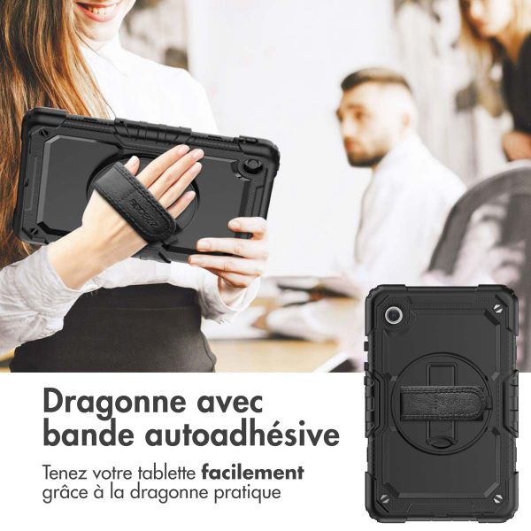 Accezz Coque arrière robuste avec bandoulière Samsung Galaxy Tab A9 8.7 pouces - Noir