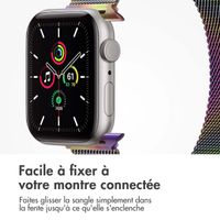 imoshion Bracelet magnétique milanais Apple Watch Series 1 - 9 / SE (38/40/41 mm) | Series 10 / 11 (42 mm) - Taille S - Colorful