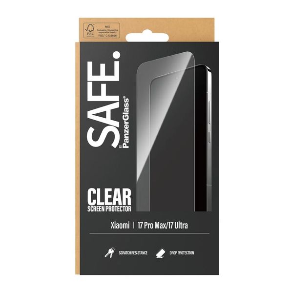 SAFE by PanzerGlass Protection d'écran Ultra-Wide Fit Xiaomi 17 Ultra