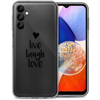 imoshion Coque Design Samsung Galaxy A14 (5G/4G) - Live Laugh Love - Noir