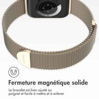 imoshion Bracelet magnétique milanais Apple Watch Series 1-9 / SE - 38/40/41 mm / Series 10 - 42 mm - Taille S - Starlight