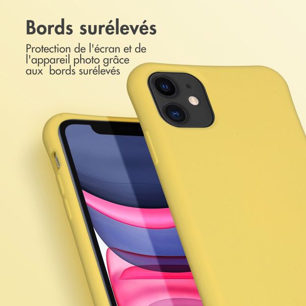 imoshion Coque de couleur avec cordon amovible iPhone 11 - Jaune