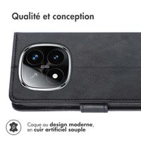 imoshion Étui de téléphone portefeuille Xiaomi Redmi Note 14 Pro (5G) - Noir