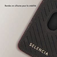 Selencia Porte-cartes Croco avec MagSafe - Burgundy