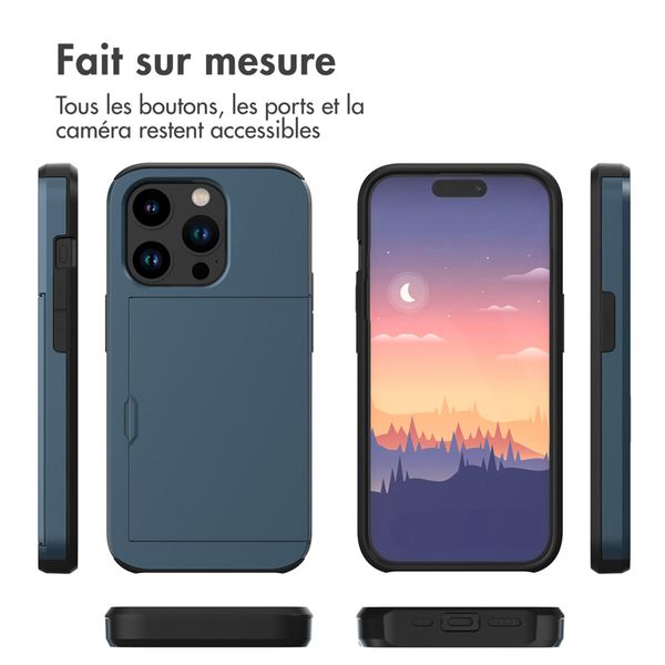 imoshion Coque arrière avec porte-cartes Apple iPhone 15 Pro - Bleu foncé