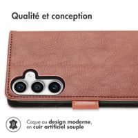 imoshion Étui de téléphone portefeuille Luxe Samsung Galaxy S23 FE - Brun