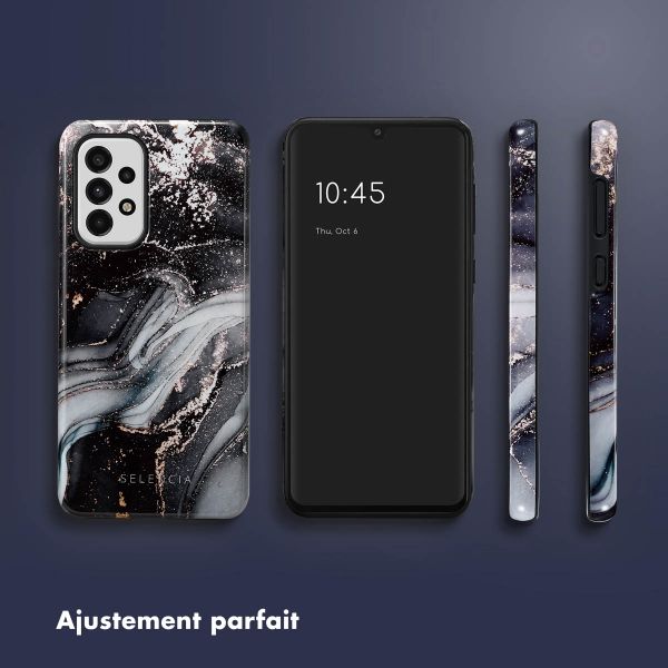 Selencia Coque arrière Vivid Tough Samsung Galaxy A33 - Chic Marble Black