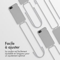 imoshion Coque de couleur avec cordon amovible iPhone SE (2022 / 2020) / 8 / 7 - Gris