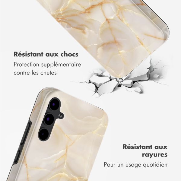 Selencia Coque arrière Vivid Tough Samsung Galaxy A34 - Golden Beige Marble