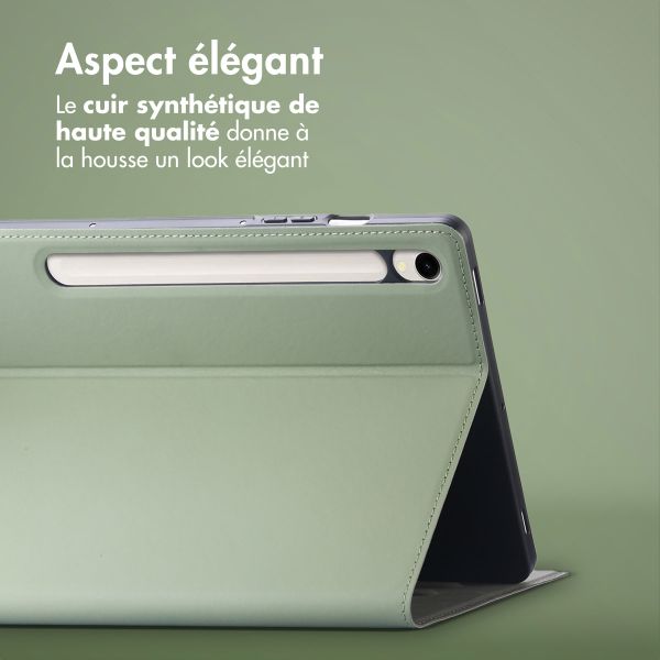 Accezz Housse Classic Tablet Stand Samsung Galaxy Tab S9 11.0 pouces / S9 FE 10.9 pouces  - Vert