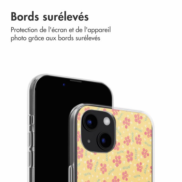 imoshion Coque design pour iPhone 13 - Sunny Yellow Petite Flowers