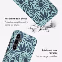 Selencia Coque arrière Vivid Samsung Galaxy S23 FE - Tropical Vibes Light Blue