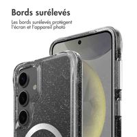 imoshion Coque arrière transparente Pailletée avec MagSafe Samsung Galaxy S24 - Argent