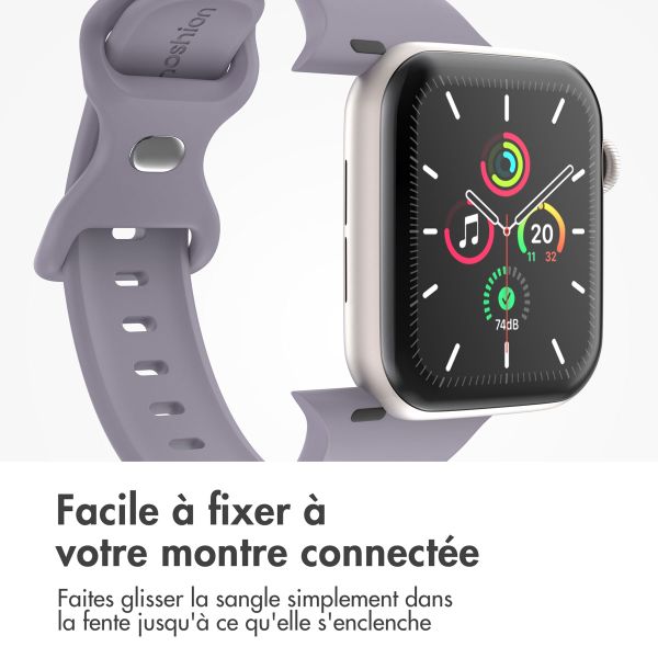 imoshion Bracelet en silicone⁺ Apple Watch Series 1 t/m 11 / SE / Ultra (44/45/46/49 mm) - Taille M/L - Lavender