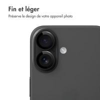 imoshion Lot de 2 protections d'objectif de caméra Apple iPhone 17 / 16 / 16 Plus - Noir