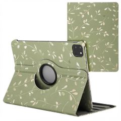 imoshion Coque tablette Design rotatif à 360° Apple iPad Pro 11 (2025) M5 / (2024) M4 - Green Flowers