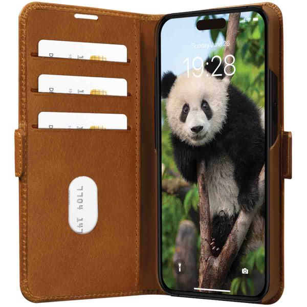 dbramante1928 Étui de télephone portefeuille Apple iPhone 15 Pro - Marron