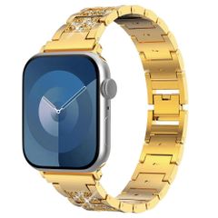 Selencia Bracelet à maillons scintillants Apple Watch Series 1 t/m 9 / SE (38/40/41 mm) | Series 10 / 11 (42 mm) - Doré