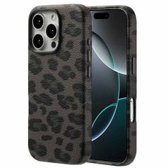 Selencia Coque Sabi imprimé panthère avec MagSafe Apple iPhone 16 Pro - Midnight Black