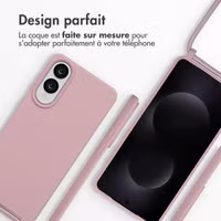 imoshion Coque en silicone avec cordon Samsung Galaxy S25 Edge - Sand Pink