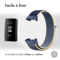 imoshion Bracelet en nylon Fitbit Charge 3 / 4 - Bleu