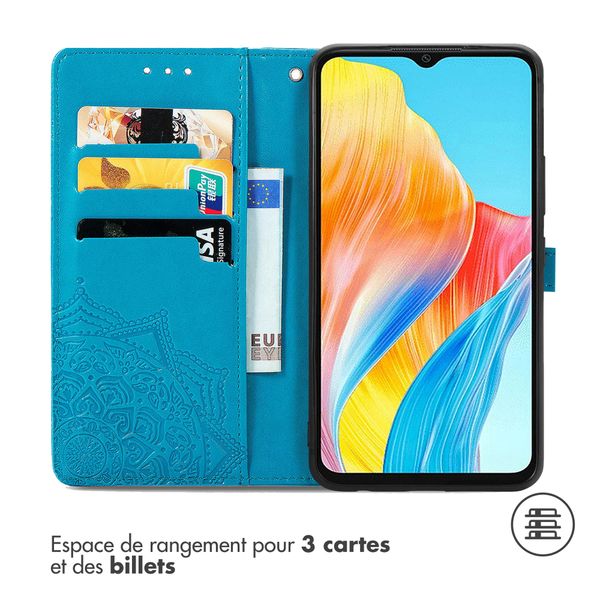imoshion Etui de télephone Mandala Oppo A18 / Oppo A38 - Turquoise