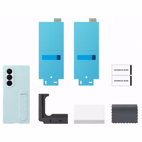 Samsung Coque en silicone avec support Samsung Galaxy Z Fold 7 - Mint