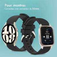 imoshion Bracelet en silicone souple - Connexion universelle 22 mm - Noir