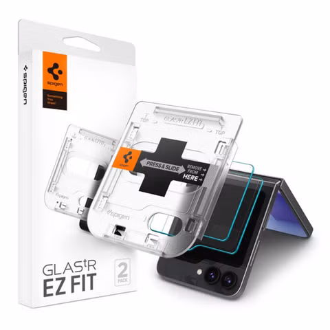 Spigen Protection d'écran en verre trempé GLAStR Fit 2 Paquets + Applicator Samsung Galaxy Z Flip 6 / Flip 7 FE