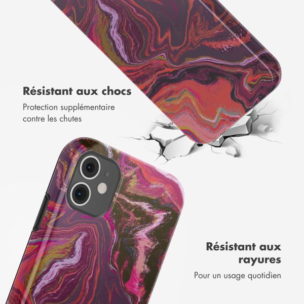 Selencia Coque arrière Vivid Apple iPhone 11 - Marble Purple