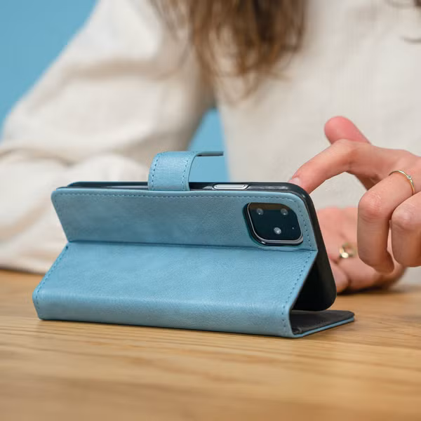 imoshion Étui de télephone portefeuille de luxe Apple iPhone X / Xs - Bleu clair