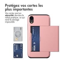 imoshion Coque arrière avec porte-cartes Apple iPhone Xr - Rose Doré