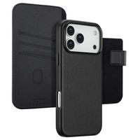 Accezz Étui de télephone portefeuille en cuir 2-en-1 avec MagSafe Apple iPhone 17 Pro Max - Onyx Black