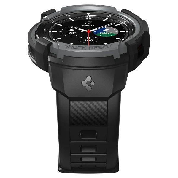 Spigen Rugged Armor™ Pro Case  Samsung Galaxy Watch 4 - 46 mm - Charcoal Gray