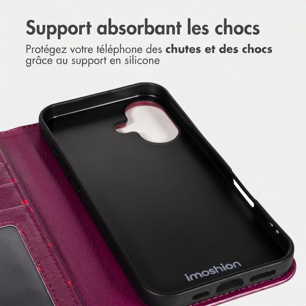 imoshion Étui de télephone portefeuille Design Apple iPhone 17 - Crush Check Coral Dust