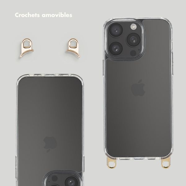 Selencia Coque arrière avec crochets amovibles Apple iPhone 15 Pro Max - Transparent