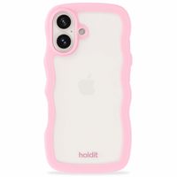 Holdit Coque Wavy Apple iPhone 16 - Transparent / Pink