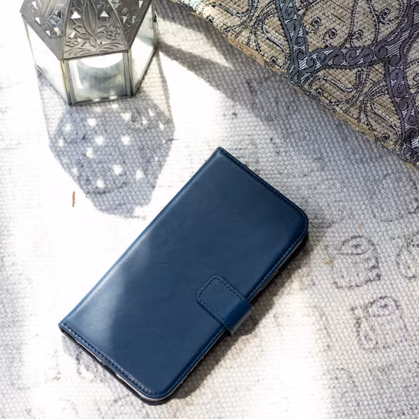 Selencia Étui portefeuille en cuir véritable Apple iPhone 11 - Bleu