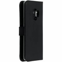 Selencia Étui portefeuille en cuir véritable Samsung Galaxy S9 - Noir