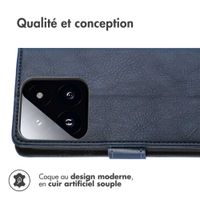 imoshion Étui de télephone portefeuille de luxe Xiaomi 14T - Bleu foncé