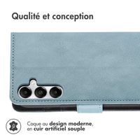 imoshion Étui de téléphone portefeuille Luxe Samsung Galaxy A55- Bleu clair