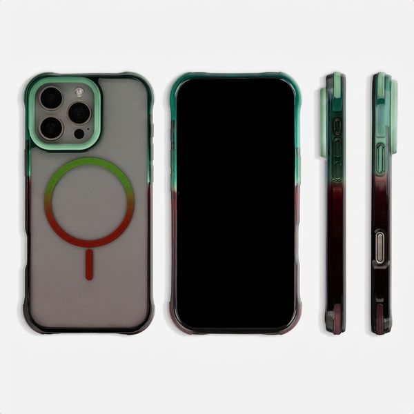 Selencia Coque arrière MagSafe Gradient Apple iPhone 16 Pro Max - Vert / Brun