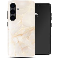 Selencia Coque arrière Vivid Samsung Galaxy S24 - Golden Beige Marble