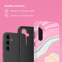 Selencia Coque arrière Vivid Samsung Galaxy S23 FE - Pastel Lipstick Marble