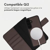 imoshion Étui portefeuille luxe 2-en-1 amovible Samsung Galaxy S26 - Marron