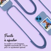 Coque de couleur personnalisée MagSafe avec cordon amovible et Polaroid iPhone 13 - Ash Blue